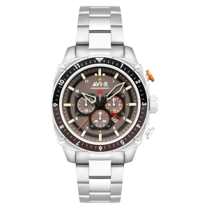 AVI-8 Hawker Hunter - Atlas Brown Dial Stainless Steel Watch