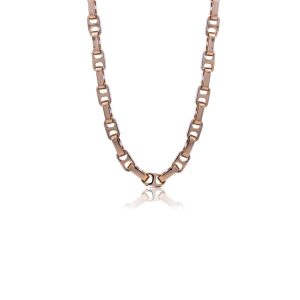 A.R.Z Stainless Steel 7mm Modern Bicycle Link Necklace