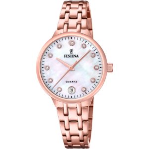 Festina Mademoiselle Pearl Dial Rose Stainless Steel Watch