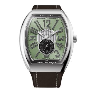 Franck Muller Vanguard 41 Vintage Metallic Green Dial Stainless Steel Watch
