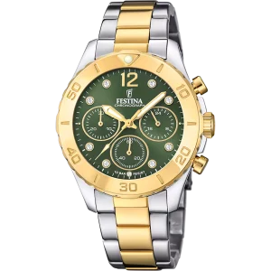 Festina Boyfriend Chrono MOP Dial Stainless Steel Watch