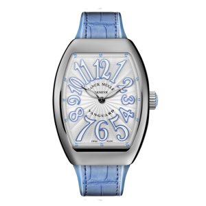 Franck Muller Vanguard 32 Quartz Turquoise & White Dial Stainless Steel Watch