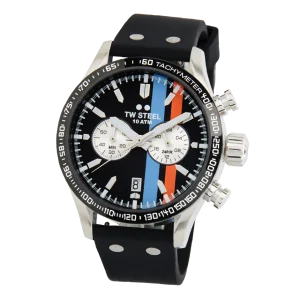 TW Steel Volante Chronograph Blue/Orange Dial Stainless Steel Watch
