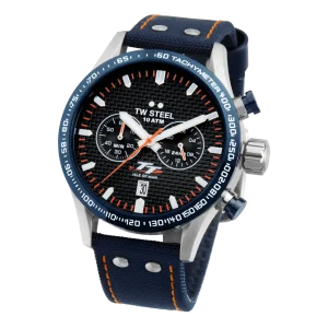 TW Steel Canteen Isle Of Man Chron Black Dial Stainless Steel Watch