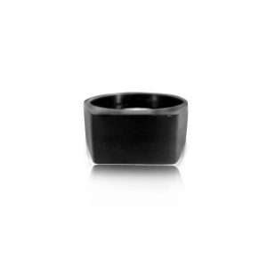 Black Zirconium Rectangle Bellagio Legend Signet Ring