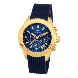 TW Steel Diver Chrono Blue Dial Gold Stainless Steel Watch