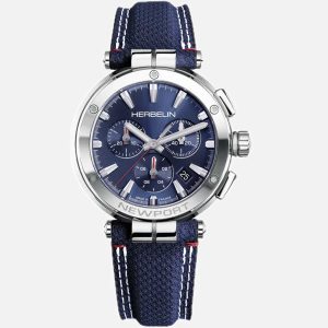 Herbelin Newport Acier Chrono Blue Dial Stainless Steel Watch