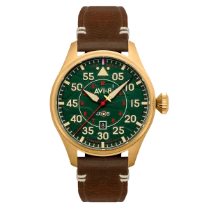 AVI-8 Clowes Automatic Green Dial Gold Stainless Steel Watch
