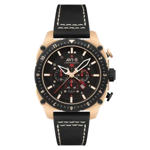 AVI-8 Hawker Hunter - Atlas Black Dial Gold Plated Stainless Steel Watch