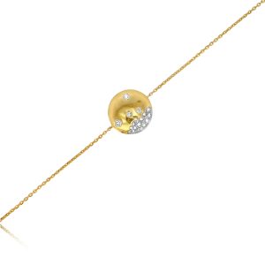 9ct Yellow Gold Diamond Round Bellagio Piccola Bracelet