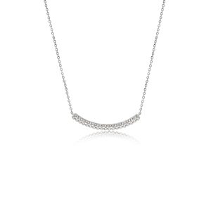 9ct White Gold Claw Set Diamond Bellagio Piccola Necklace
