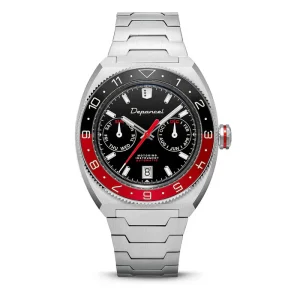 Depancel Driver Black Dial Stainless Steel Watch