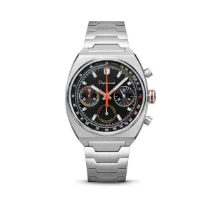 Depancel Allure Mecha Quartz Black Dial Stainless Steel Watch