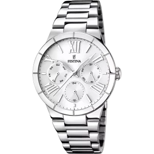 Festina Boyfriend Silver Dial Stainless Steel Ladies Watch