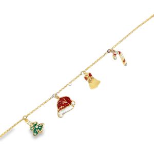 9ct Yellow Gold Diamond Limited Edition Christmas Momenti Bracelet